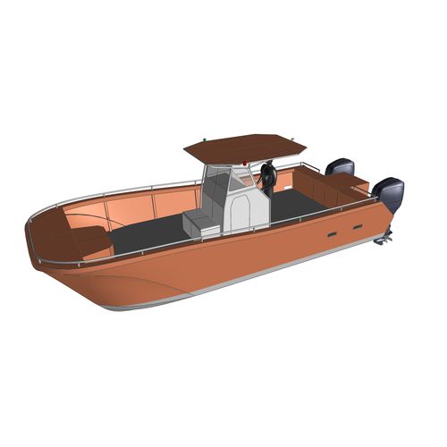 Открытый катер катамаран - RIDER CS 28 - RIDER MARINE - c подвесным мотором / двухмоторный / с центральной консолью