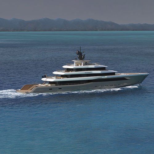 Круизная мега-яхта - Moonflower 72 - WIDER Yachts - с приподнятой рулевой рубкой / с бассейном / с вертодромом