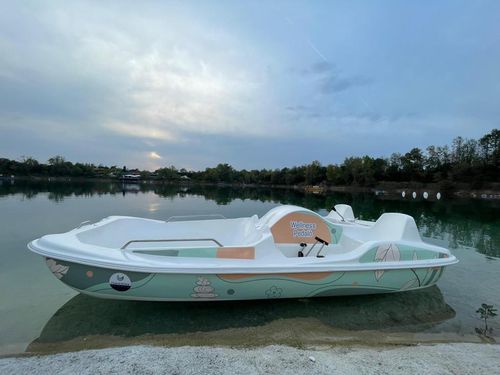 Прогулочный катамаран 4 места - WELLNESS PEDALO' - GARDASOLAR SRL - из полиэтилена / многоцветный / с джакузи