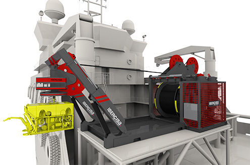 Лебедка для судна - MO-E/160/4000-34 - Ibercisa Deck Machinery - для пупочного кабеля для ROV / для спуско-подъёмного устройства / с электродвигателем
