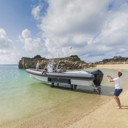 Амфибийная надувная лодка - X100 - Iguana Yachts - c подвесным мотором / двухмоторная / RIB