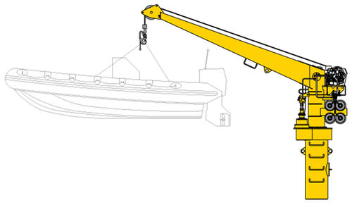 Шлюпбалка для спасательного судна - D SERIES - Allied Marine Crane - гидравлическая