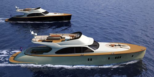 Круизная моторная яхта - LEGEND 72 FLY - Seven Seas Yachts - с флайбриджем / корпус водоизмещающего типа