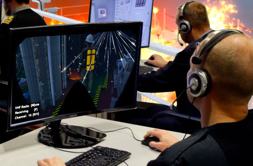 Тренажер пожаротушения - AFS SaS - STORM SIM - приводной / для судна