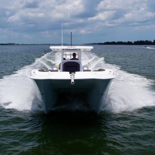 Быстроходный катер катамаран - 340 GFX - Twin Vee Catamarans, Inc. - c подвесным мотором / двухмоторный / открытый