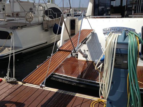 Мосток для яхты - krommen stainless steel yacht accessories - телескопический / из нержавеющей стали / с поручнем