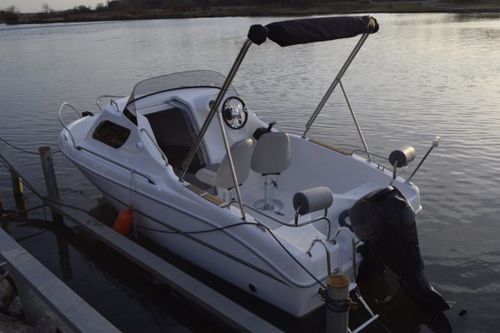 Ботик c подвесным мотором - QX480 - Marine Times Newspaper - открытый / двойной мост терраса / спортивный