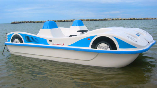 Прогулочный катамаран 4 места - CAPRI FORMULA 3.3 - AQUABLUE - из полиэстера / синий / желтый
