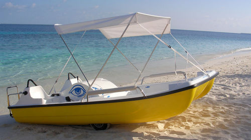 Прогулочный катамаран 5 мест - CAPRI VISION - AQUABLUE - из полиэстера / синий / желтый