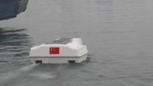Морской беспилотник для ведения наблюдения - HV300 - Qing Dao Hvon Boat Co., Ltd. - телеуправляемый / электрический / тримаран