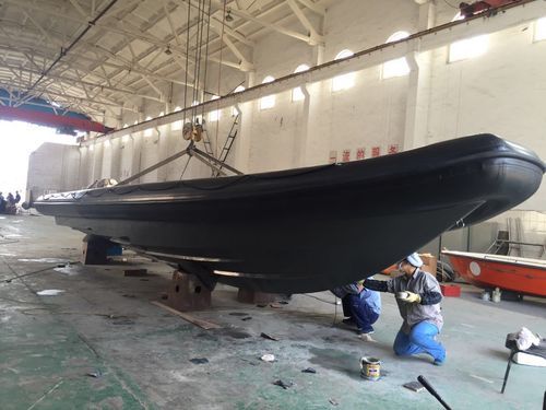 Надувная лодка c подвесным мотором - RIB-1200 - Changzhou Youbang Boat Co., Ltd. - трехмоторная / полужесткая / открытая