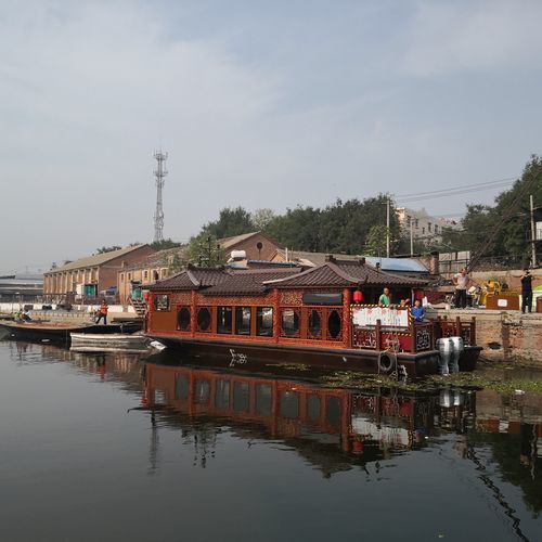 Барка катамаран - Painted boat - Changzhou Youbang Boat Co., Ltd. - с внутренним мотором / электрическая / СНГ