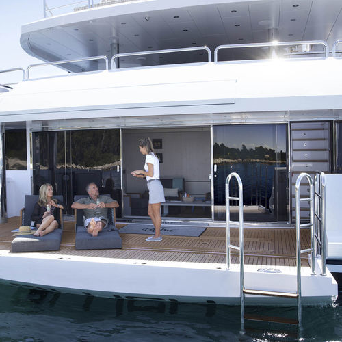 Морская дверь - PHOENIX MARINE SOLUTIONS - раздвижная / из нержавеющей стали / гидравлическая