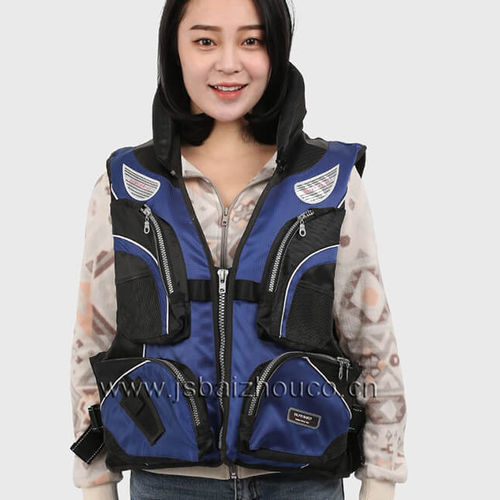 Спасательный жилет для рыбной ловли - JBY3919 - Jiangsu Baizhou Safety Technology Co,.ltd. - для мужчин / из губки / синий