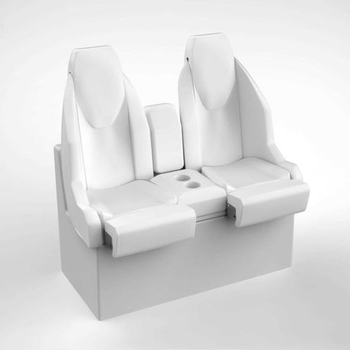 Банкетка для катера - STL BENCH NO.2 - M.A. Marine Solutions Sp. z o. o. - для яхты / 2 места / многоцветная