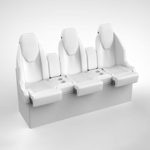 Банкетка для катера - STL BENCH NO.3 - M.A. Marine Solutions Sp. z o. o. - для яхты / 3 места / многоцветная