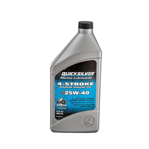 Масло для двигателя - 25W-40 - Quicksilver - для катера с мотором стерндрайв / для моторного катера с подвесным двигателем
