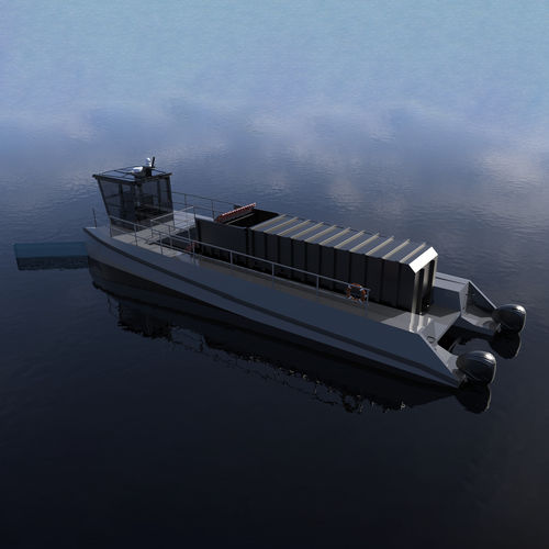 Специальное судно транспортер - 3000 - 2000 OCEAN CLEANER - ARESA SHIPYARD - регенерации углеводородов / катамаран / из алюминия