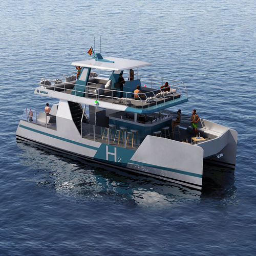 Профессиональный катер пассажирское судно - 1500 H2 CATA - ARESA SHIPYARD - катамаран / электрический / стеклопластик