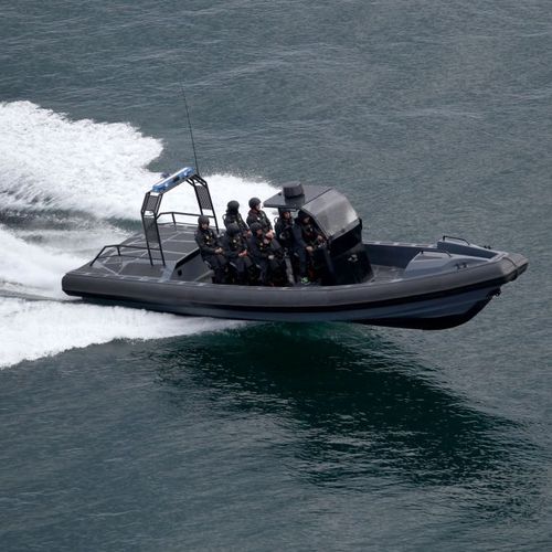 Профессиональный катер водомет для установки на борту - 1400 DEFCON RFB - ARESA SHIPYARD - стеклопластик / надувная лодка с полужестким корпусом