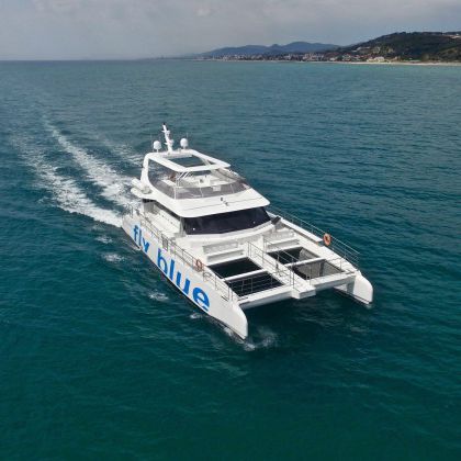 Профессиональный катер прогулочный катер - FLY BLUE UNO - Drassanes Dalmau, S.A - катамаран / с внутренним мотором