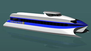 Пассажирский паром катамаран - WAVE PIERCER - Gold Coast Ships Australia - высокоскоростной / прибрежный