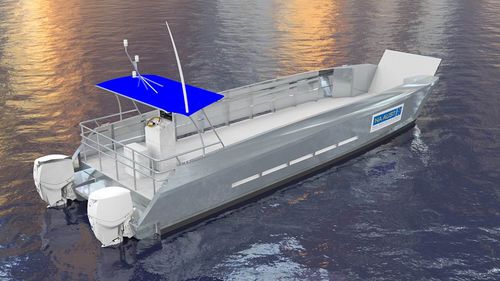 Профессиональный катер рабочая баржа - Gold Coast Ships Australia - c подвесным мотором / из алюминия