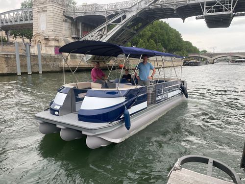 Многокорпусный понтоновый катер - Funlounger 8.5 - Swiss-Boats AG - c подвесным мотором / электрический / двухмоторный