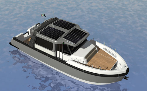 Солнечно-электрический быстроходный катер - EC 30 CABIN - ETHOS - гибридный / макс. 12 человек / лобстер