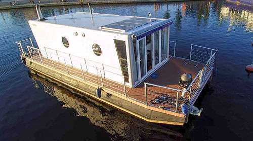 Барка катамаран - STANDARD  - HOUSEBOAT - c подвесным мотором / макс. 4 человека