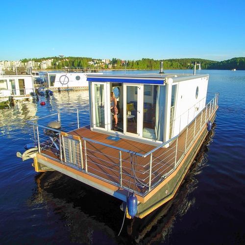 Многокорпусная барка - Nordic40 / Evo24 - HOUSEBOAT - c подвесным мотором / из алюминия / 4 спальных места