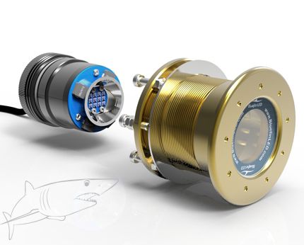Подводное освещение для катера - Mako M12 IFM  - BluefinLed - для яхты / LED / фитинг, проходящий через корпус
