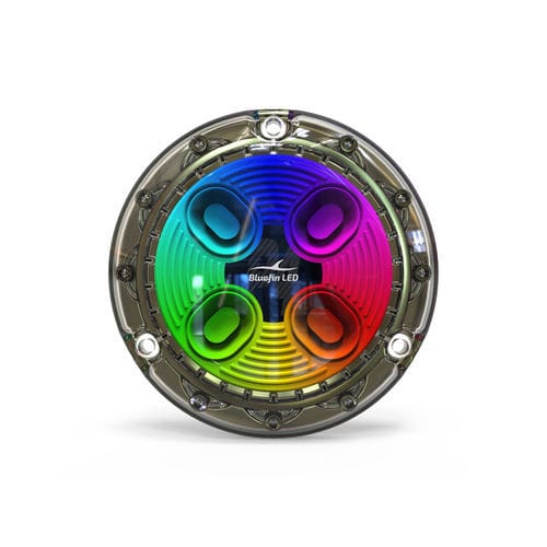 Подводное освещение для катера - Piranha P4CC Hi Power - BluefinLed - для яхты / светодиод RGBW / поверхностный монтаж