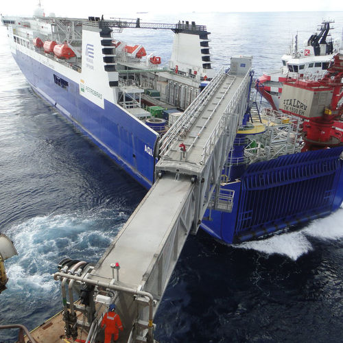 Мосток для служебного судна для плавания в открытом море - Marine Aluminium AS - телескопический / плавучий / из алюминия