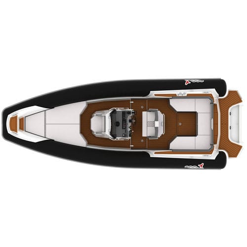 Надувная лодка c подвесным мотором - MITO 29 - MVMARINE SRL  - полужесткая / с центральной консолью / открытая