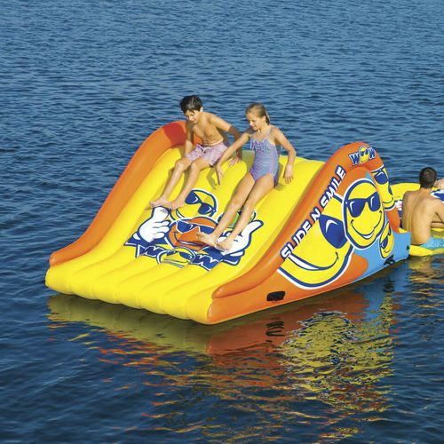 Оборудование для игр на воде горка - SLIDE N SMILE - WOW World of Watersports - для базы отдыха / надувное / плавучее