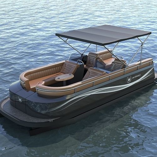 Понтоновый катер c подвесным мотором - Aqua Fun 22 - Waterbus S.C. - открытый / с боковой консолью / для рыбной ловли
