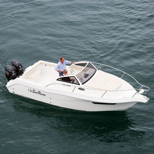 Прогулочный катер с каютой c подвесным мотором - 750 - San Remo Boats - двухмоторный / открытый / спортивный