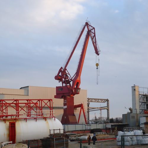 Подъемный кран со стрелой - DBSC - YMV CRANE AND WINCH SYSTEMS - для судостроительной верфи / двойной