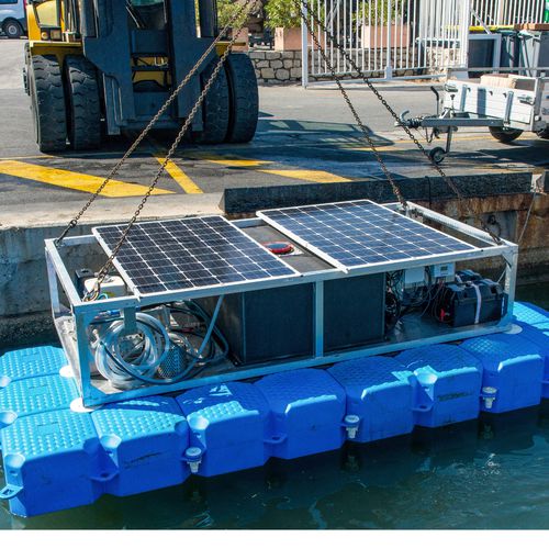 Мобильная станция очистки для катера - Floating Ecostation - AZURETREND | ECOTANK | EMERGENSEA | MONAWA - плавучая