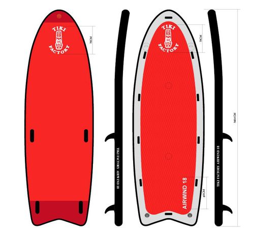 Надувная SUP-доска - AIRWIND 18 - TIKI FACTORY - универсальная / для виндсерфинга / для начинающих