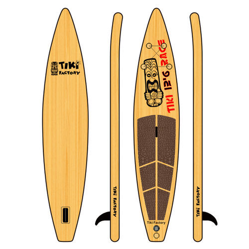 Надувная SUP-доска - 12'6  - TIKI FACTORY - для гонок / для начинающих / для взрослых
