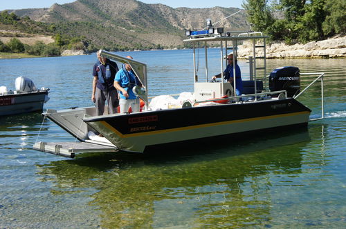 Профессиональный катер спасательное судно - 6.0 LC - SHARKSILVER ALUMINIUM BOATS - десантный катер / водомет для установки на борту / c подвесным мотором