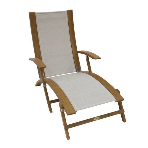 Стул для катера - COAS101T16-GREY - Eurodesign - складной / с подлокотниками / из тикового дерева