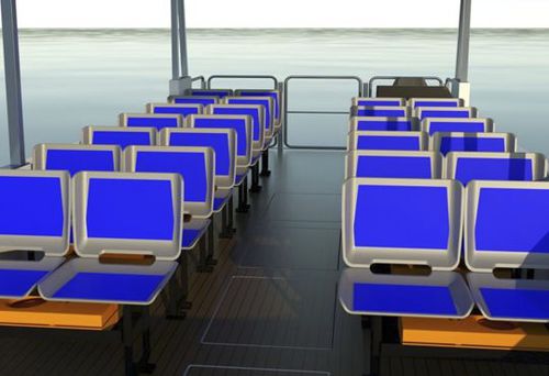 Профессиональный катер пассажирское судно - PRO 9.0 Passengers - SUN CONCEPT - c подвесным мотором / солнечная электроэнергия / из стекловолокна