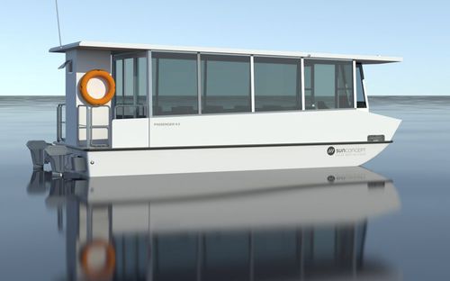 Профессиональный катер пассажирское судно - RO 9.0 CABINED - SUN CONCEPT - c подвесным мотором / электрический / из стекловолокна