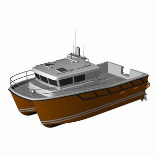 Профессиональный катер рабочее судно - ST-10000 - Uniworkboats SIA - катамаран / с внутренним мотором / из алюминия