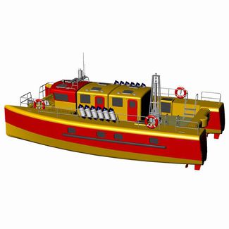 Профессиональный катер рабочее судно - ST-12000 - Uniworkboats SIA - катамаран / с внутренним мотором