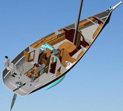 Круизный скоростной парусник - Elf-1238 - Uniworkboats SIA - 3 каюты / 2 каюты / бушприт