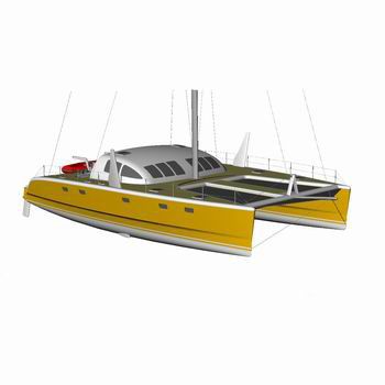 Катамаран - ST-15000 Sun Dream - Uniworkboats SIA - круизный скоростной / 4 каюты / с закрытым кокпитом